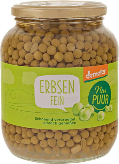 Produktfoto zu Erbsen 680g im Glas