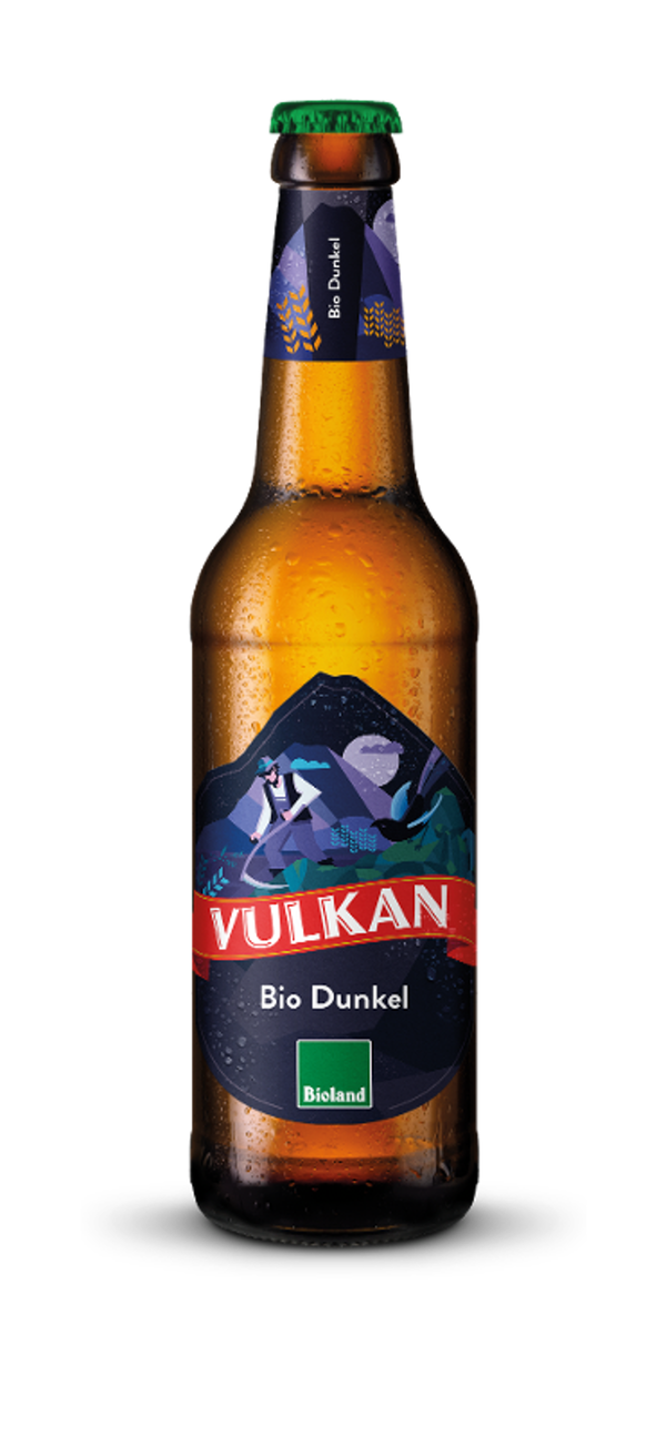 Produktfoto zu Vulkan Bier Dunkel 24x0,33l