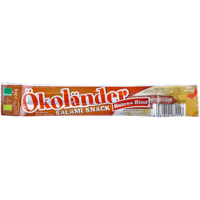 Produktfoto zu Ökoländer Salami-Snack Rind 25g