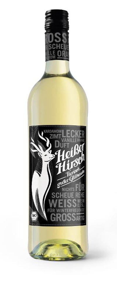 Produktfoto zu Heißer Hirsch Glühwein weiß 0,75l