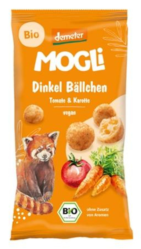 Produktfoto zu Mogli Dinkel Bällchen Tomate Karotte 40g
