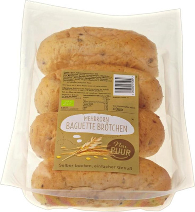 Produktfoto zu Mehrkorn Baguette Brötchen 4er