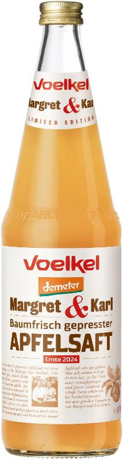Produktfoto zu Apfelsaft Margret & Karl 6x0,7l