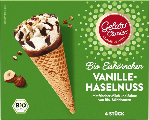 Produktfoto zu Vanille-Haselnuss Eishörnchen Multipack 4 Stück