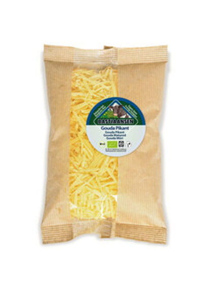 Produktfoto zu Bastiaansen Pikanter Reibekäse 150g