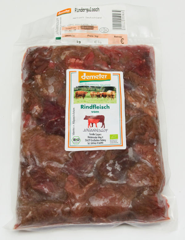 Produktfoto zu FRISCH Gulasch Schwein 500g