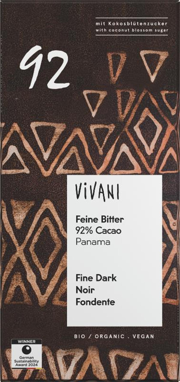 Produktfoto zu Feine Bitter mit 92% Cacao, 80g