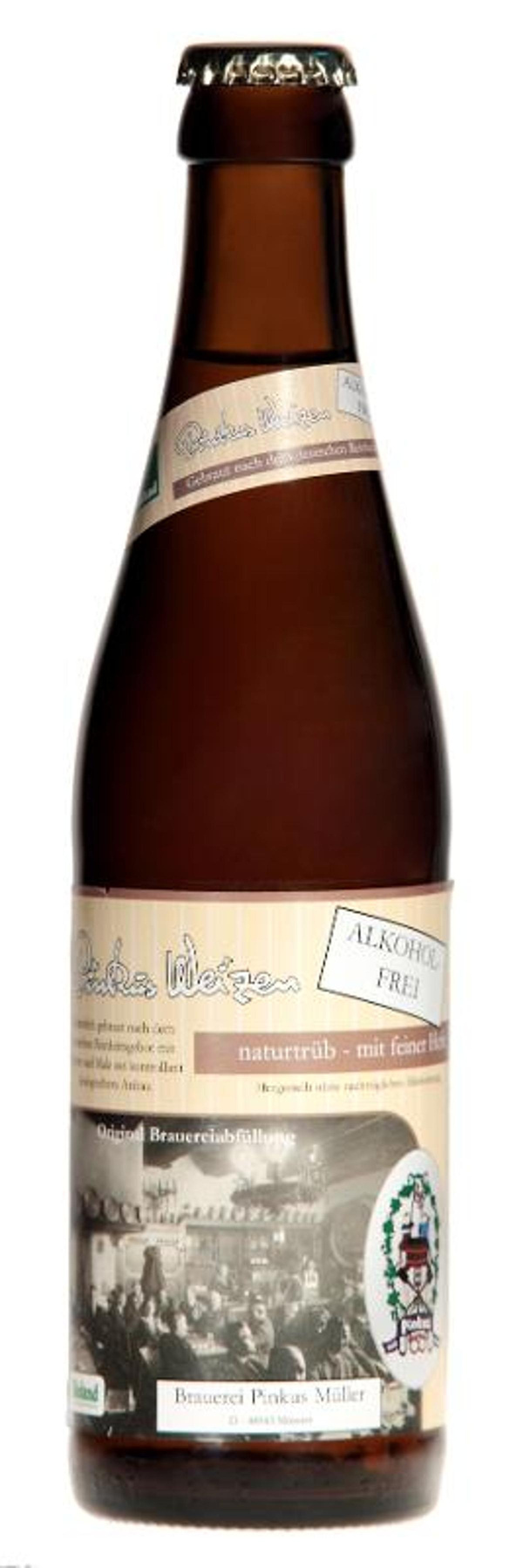 Produktfoto zu Pinkus Weizen Alkoholfrei 10x0,33l
