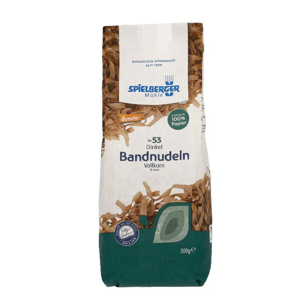 Produktfoto zu Dinkel Bandnudeln Vollkorn 500g