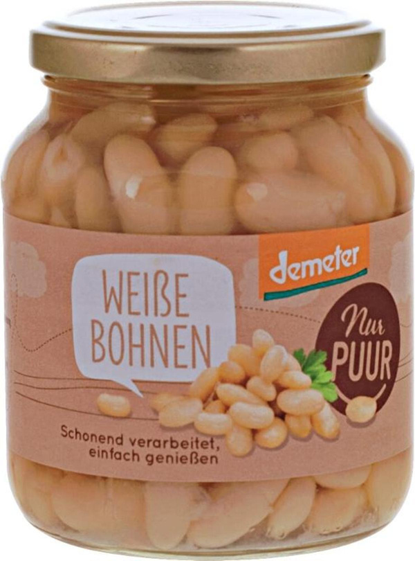Produktfoto zu Weiße Bohnen im Glas 350ml
