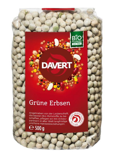 Produktfoto zu Erbsen, grün, ganz, 500g