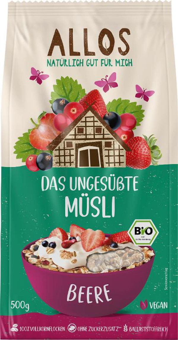 Produktfoto zu Das Ungesüßte Beeren Müsli