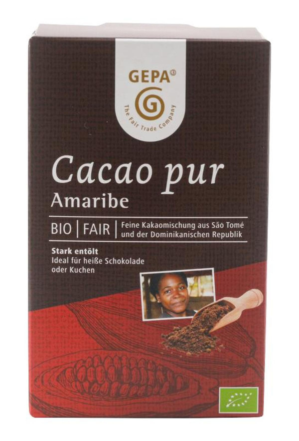 Produktfoto zu Kakaopulver Amaribe, stark entölt
