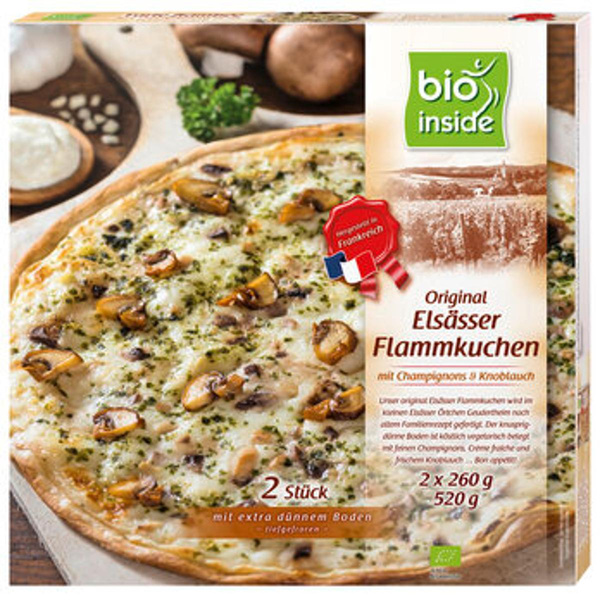 Produktfoto zu Org. Elsässer  Flammkuchen Champignon-Knoblauch