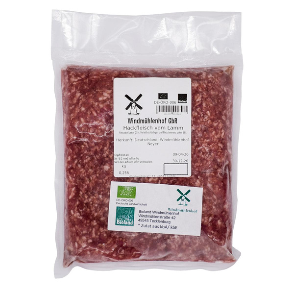 Produktfoto zu WMH Hackfleisch Lamm 250g