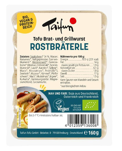 Produktfoto zu Tofu Brat- & Grillwurst