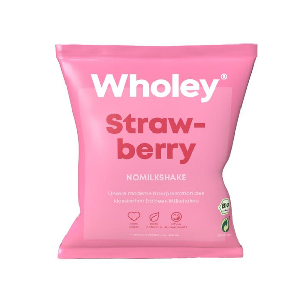 Produktfoto zu Wholey Strawberry Nomilkshake 178g