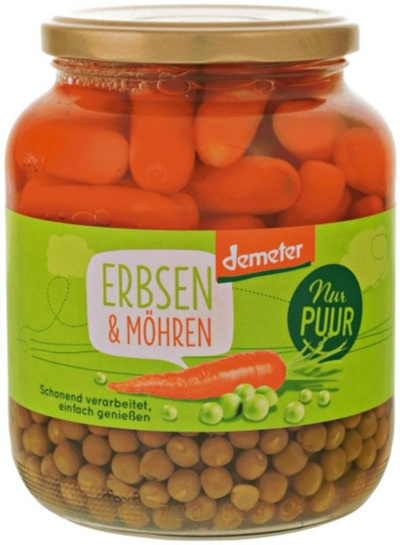 Produktfoto zu Erbsen & Möhren i. Glas 680g