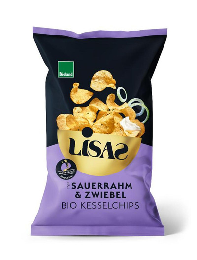 Produktfoto zu Sauerrahm Zwiebel Kesselchips 125g