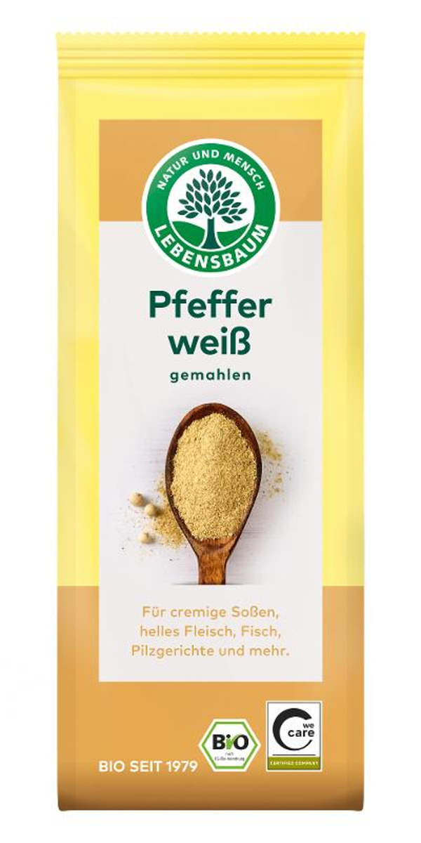 Produktfoto zu Pfeffer weiß gemahlen Tüte 50g