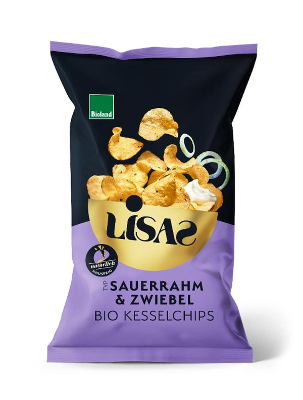 Produktfoto zu Sauerrahm Zwiebel Kesselchips 125g
