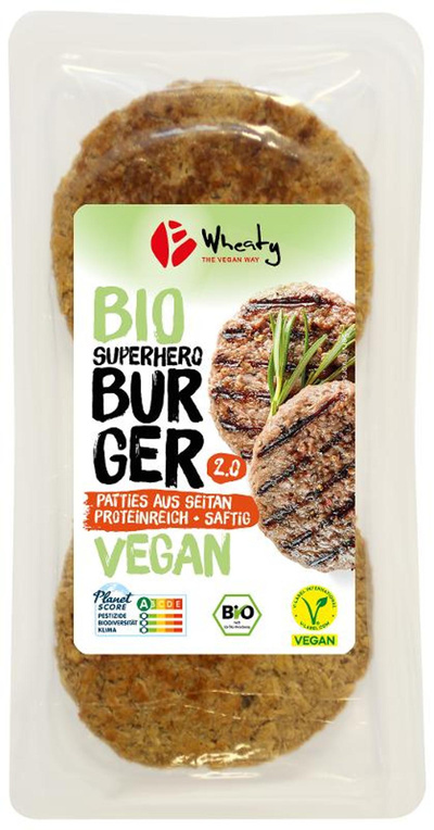 Produktfoto zu Wheaty Veganer Superhero Burger 200g