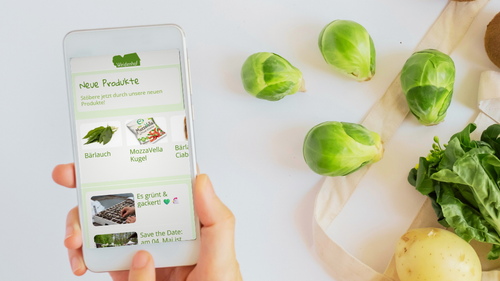 Handy mit Weidenhof-App