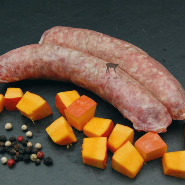 Produktfoto zu Rinderbratwurst mit Kürbis grob 2 Stk. ca. 300g Tiefkühl
