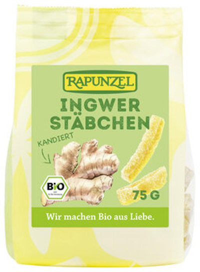 Produktfoto zu Ingwerstäbchen kandiert