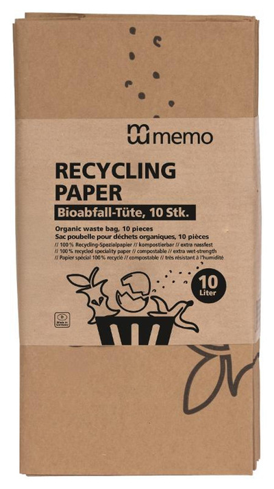 Produktfoto zu Recyclingpapier-Komposttüten 10 Beutel a 10l