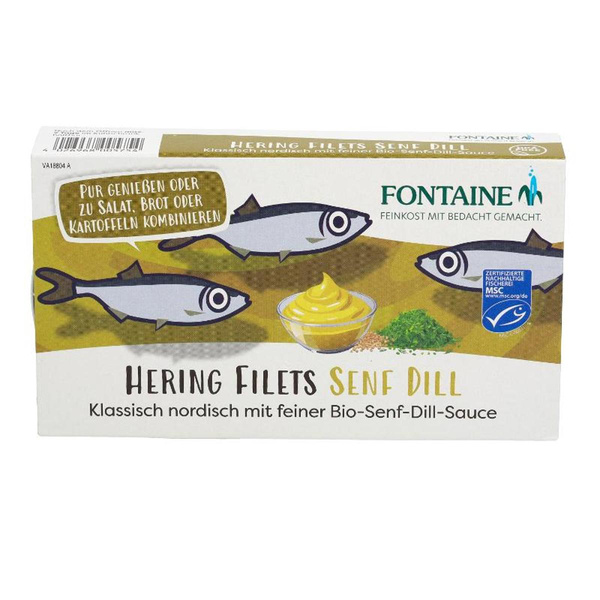 Produktfoto zu Heringfilets in Senf Dill Creme 200g