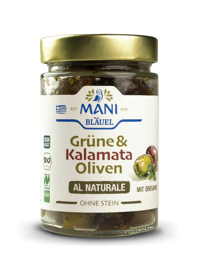 Produktfoto zu Grüne & Kalamata Oliven entkernt mit Oregano 175g