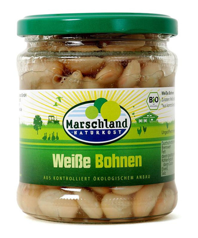 Produktfoto zu Weiße Bohnen im Glas 370ml
