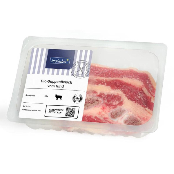 Produktfoto zu Suppenfleisch vom Rind m. Knochen  FRISCH