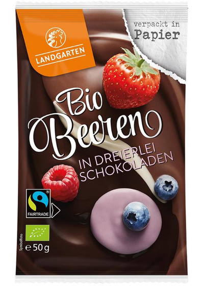 Produktfoto zu Beeren in 3erlei Schokoladen 50g
