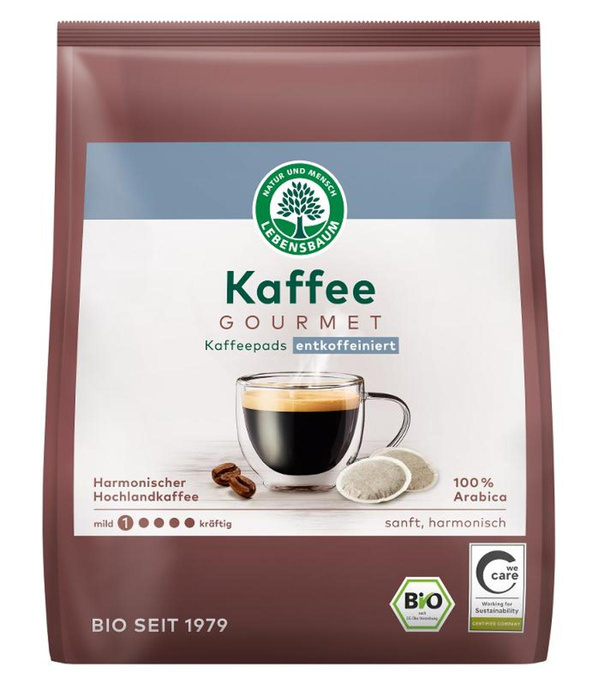 Produktfoto zu Cafe Crema Pads entkoffeniert 126g