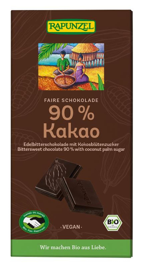 Produktfoto zu Bitterschokolade 90% Kakao