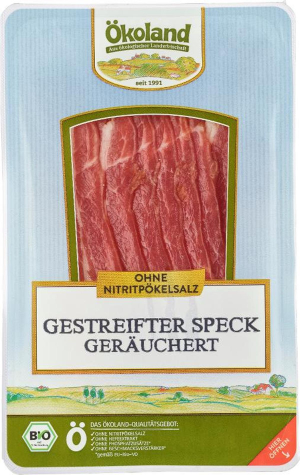Produktfoto zu Gestreifter Speck geschnitten 100g