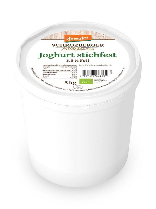 Produktfoto zu Natur Joghurt 3,7%, stichfest 5 kg