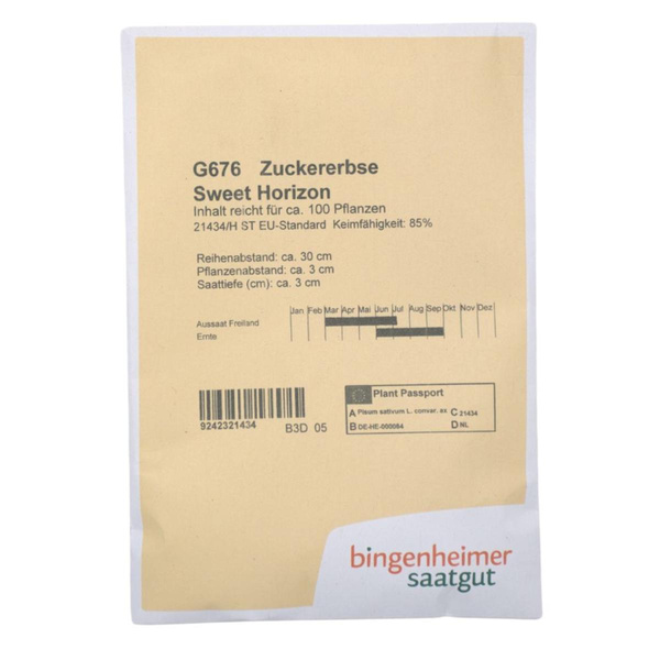 Produktfoto zu Saatgut Zuckererbse Sweet Horizon
