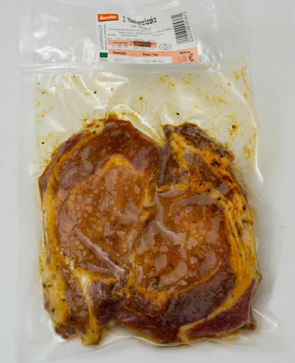 Produktfoto zu Nackensteak v. Schwein mariniert Tiefkühl