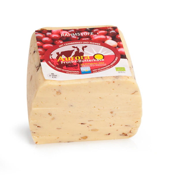 Produktfoto zu Butterkäse Cranberry_Ingwer