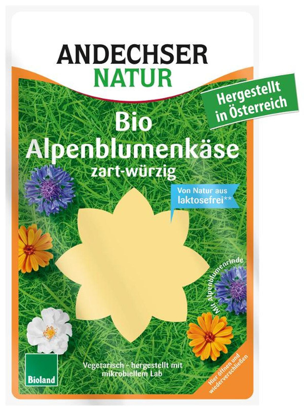 Produktfoto zu Alpenblumenkäse in Scheiben 125g