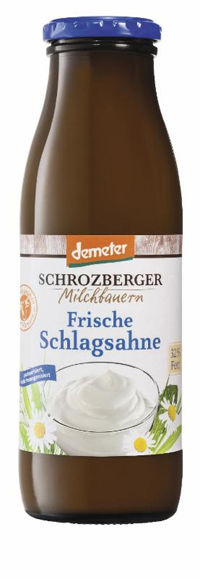Produktfoto zu Sahne Flasche 0,5l demeter
