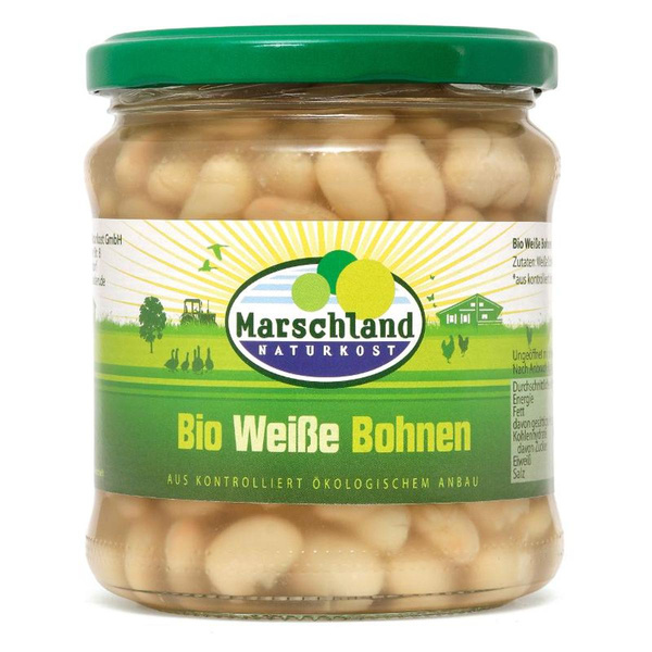 Produktfoto zu Weiße Bohnen im Glas 350ml