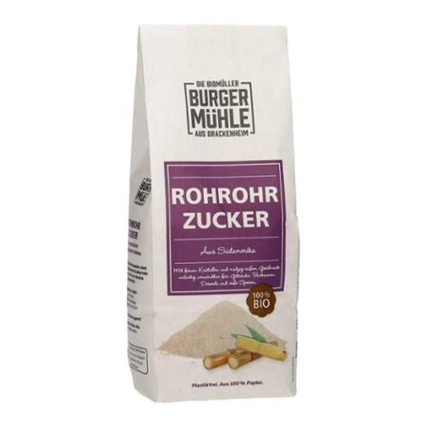 Produktfoto zu Rohrohrzucker Burgermühle 500 g