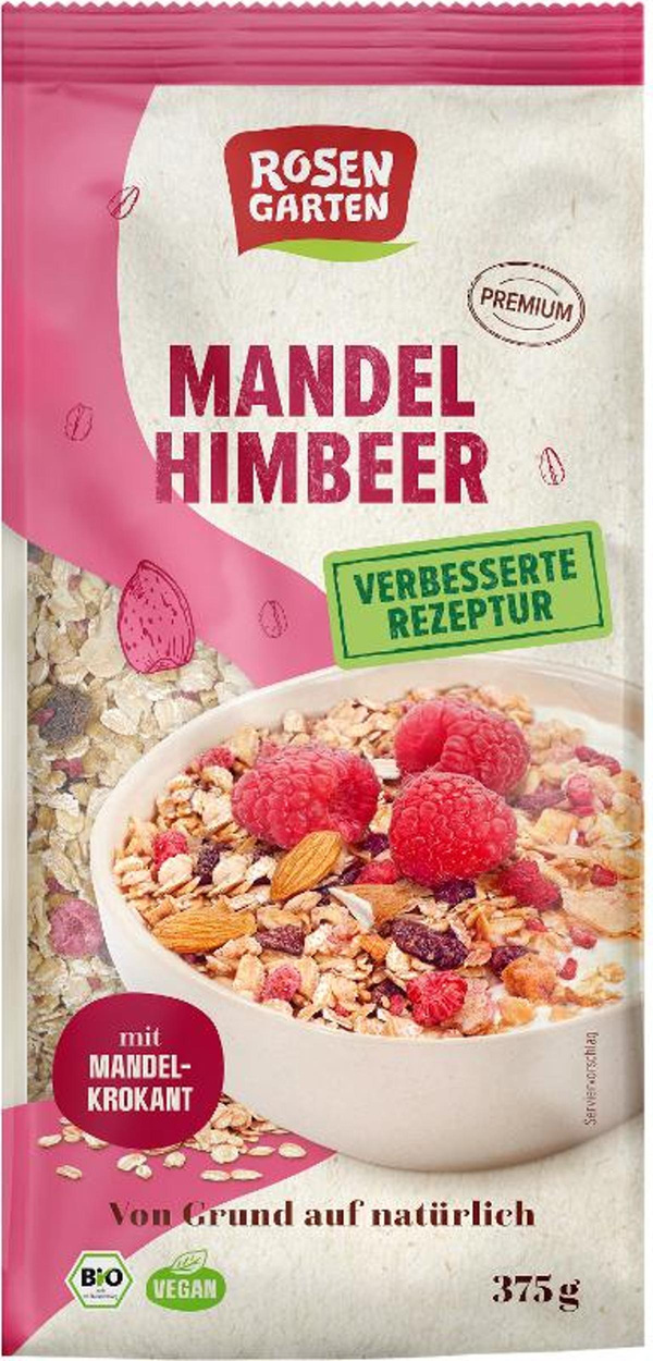 Produktfoto zu Mandel Himbeer Krokantmüsli 375g