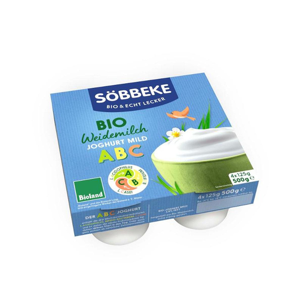 Produktfoto zu ABC Joghurt mild pur 4x125g