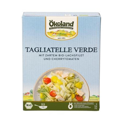 Produktfoto zu Tagliatelle Verde mit Lachs 400g TK
