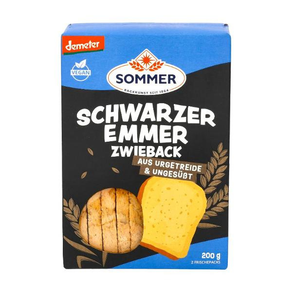 Produktfoto zu Schwarzer Emmer Zwieback, ungesüßt